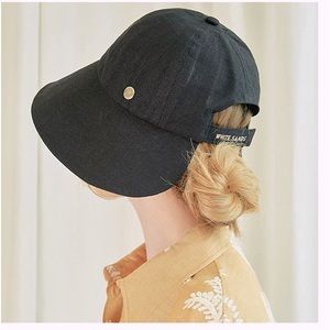 Moja linen Victorian bonnet sun cap